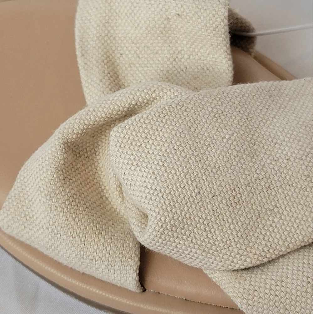 Shade & Shore Lucia Off White Slide Sandals - Picture 3 of 7